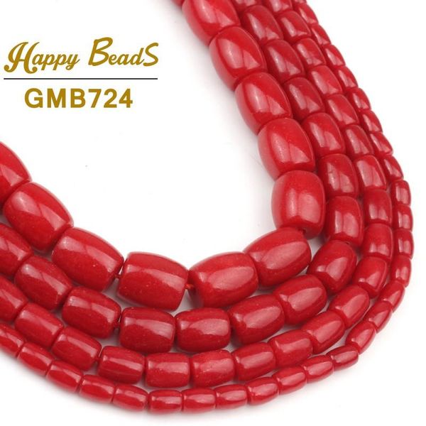 

imitate red coral drum beads loose spacer beads for jewelry making diy bracelet earing accessories 15"strand