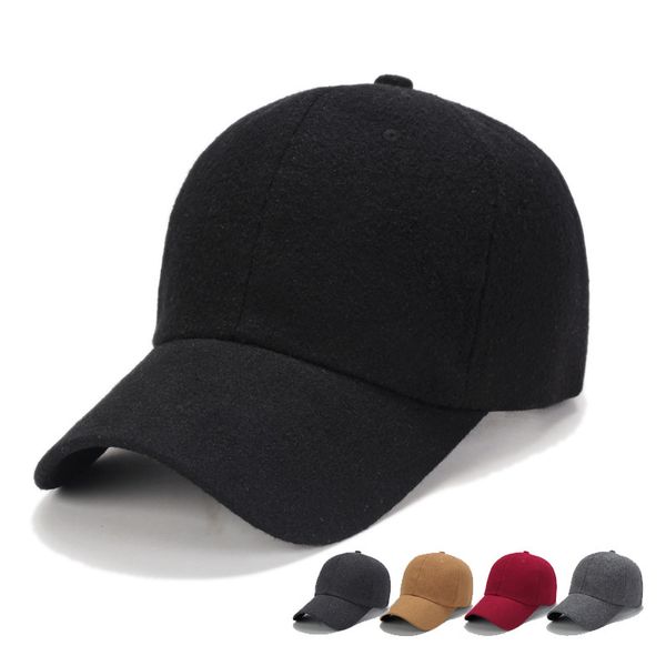 

new man big bone 2019 large size hat cap male autumn and winter warm wool felt snapback hat men big sizes baseball caps, Blue;gray