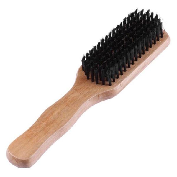 

1pc wooden hair comb wig brush natural bristle hairbrush massage comb wooden handle salon barber hair brush styli sqcgpn, Silver