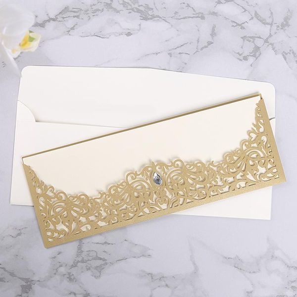 

1pcs laser cut wedding invitation card rose flora business card birthday greeting cards customized decoration party supplies bbyzga