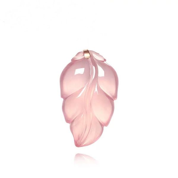 

necklace gift ornament leaf rose ice of the natural crystal l7cp, Silver