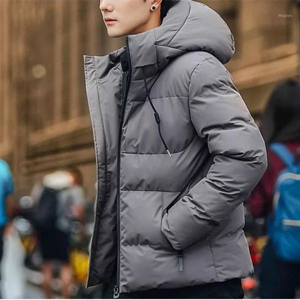 

men's overcoat parka men coats 2021 winter jacket men thicken hooded waterproof outwear warm coat fathers' clothing casual1, Black