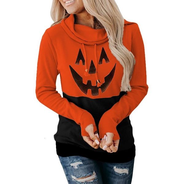 

new winter halloween 2021 pumpkin printed high lace to female sleeve e0k9, White
