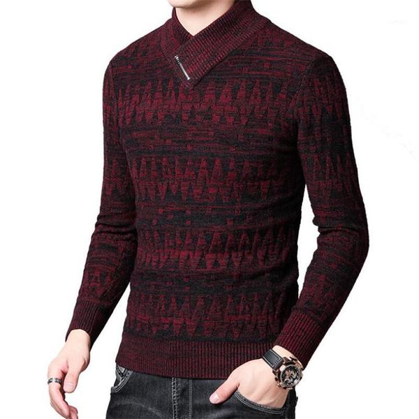 

gentleman wool sweater 2020 new thick warm wool pullover men streetwear fashion knitwear cashmere turtleneck pull homme1, White;black