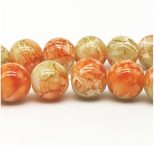 

wholesale 4/6/8/10mm pull white silk glass beads loose spacer beads painted charm for jewellery making diy bracelet&neck jllggr