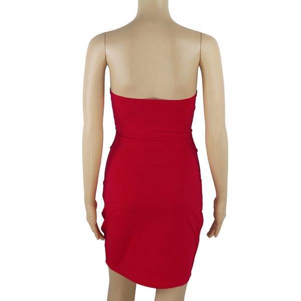 

womens fashion dresswrapped chest waist tight stitching strap dress bandage y15s55us, Black;gray