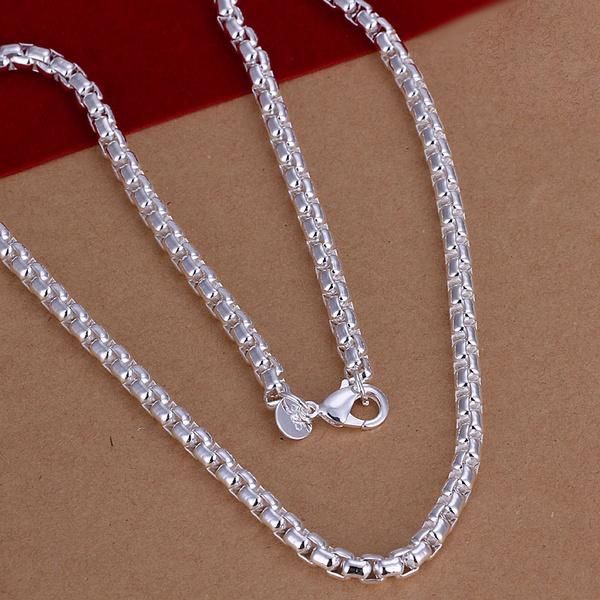 

chains silver color exquisite noble luxury charm fashion temperament charming circle grid necklace 20 inches jewelry n053