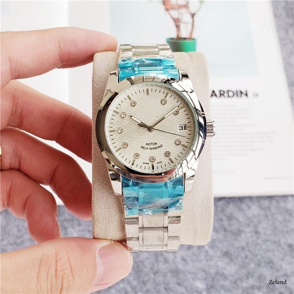 

285 luxury men mechanical wristwatch stainless steel watch brand sapphire glass men watches, Slivery;brown