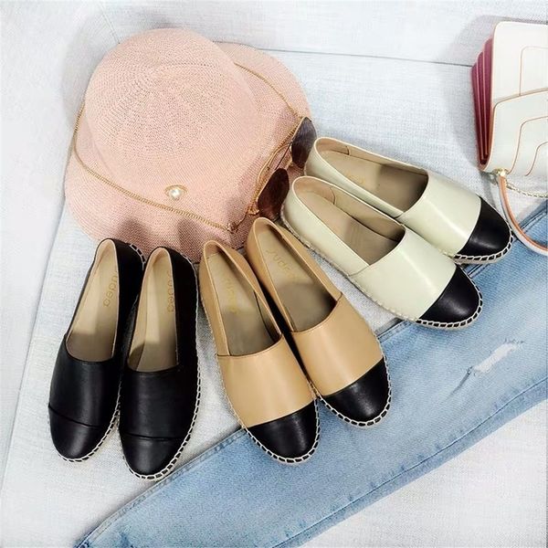

women's shoes new fashion genuine leather flat shoes classical brand designers women spring autumn espadrilles loafers shoes c1120, Black