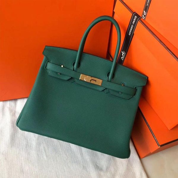 

leather bag 2020 all-matching handmade wax line h home birkin bag shoulder messenger bag, Black;red