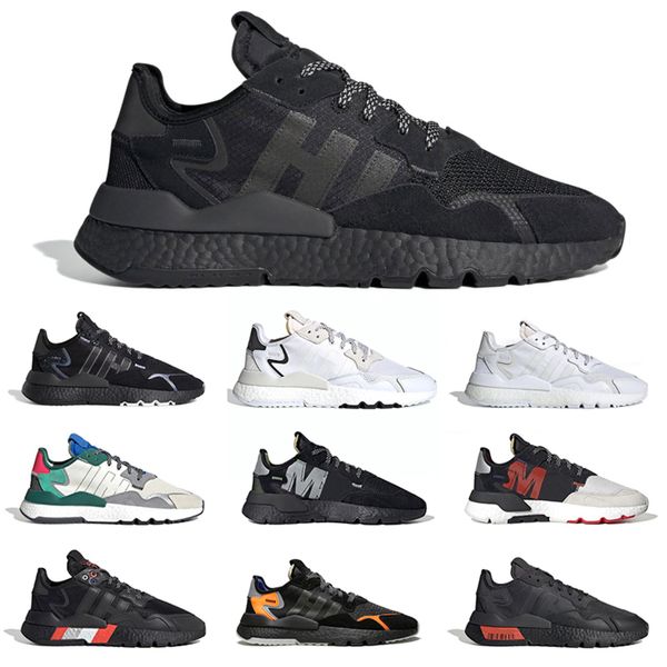 

2020 new mens sneakers nite jogger running shoes black white gold bred active blue collegiate green shock womens sports outdoor breathable, White;red