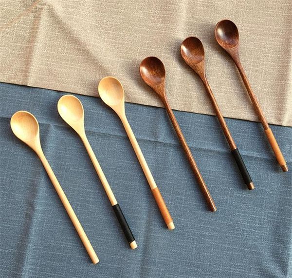

long handle winding wooden spoons multifunctional cocktail spoon stirrer dinnerware drinking tools log color ol jllpfx yeah2010