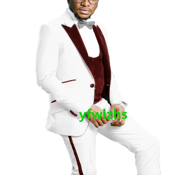 

new style one button handsome peak velveteen lapel groom tuxedos men suits wedding/prom/dinner man blazer(jacket+pants+tie+vest) w715, Black;gray