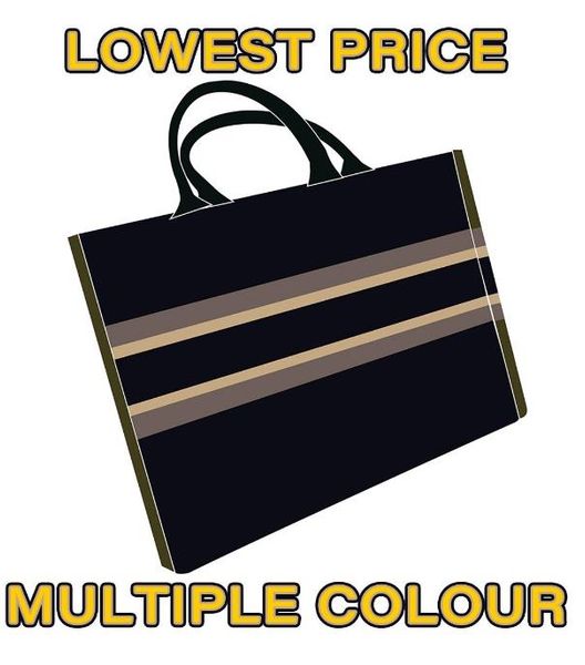 

2020 shopping bag tote bag fashion classic men and women wallet canvas handbag black blue yellow multicolor pattern woven shopping bag