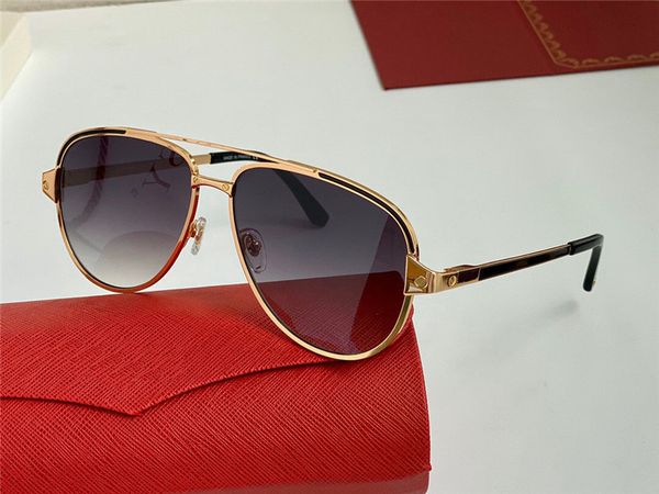 

new fashion design pilot sunglasses 0192 metal frame vintage fashion style popular design style with box, White;black