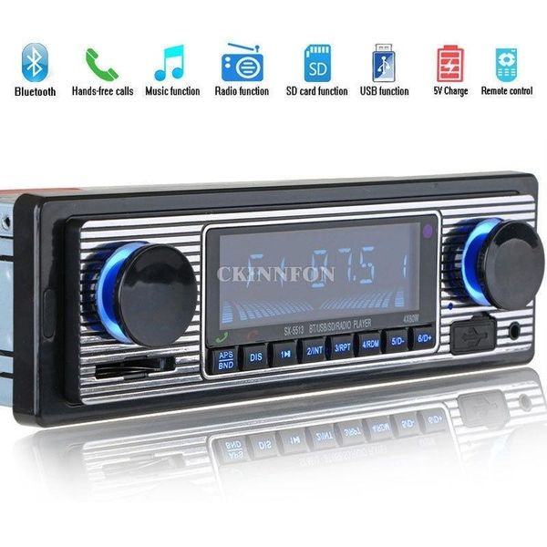 

car audio 20pcs/lot lcd kit bluetooth cd mp3 player usb aux stereo fm radio in dash receiver 5513