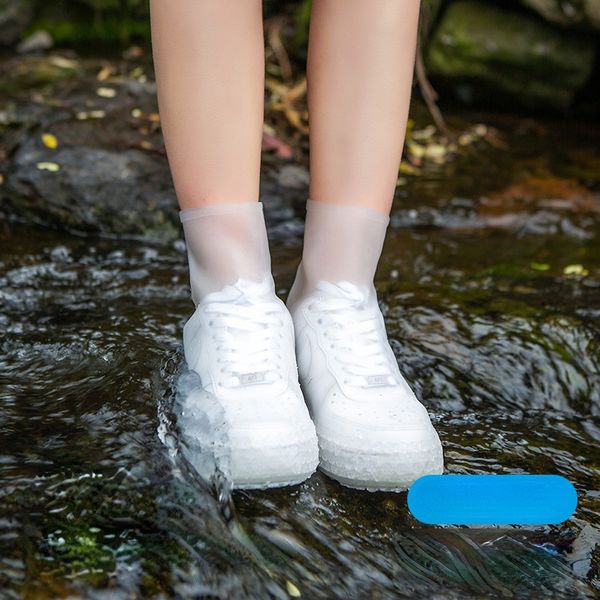 Não-deslizamento resistente ao desgaste TPE um tamanho botas de chuva ao ar livre montanhismo impermeável botas de chuva de moda massas de sapato de tubo