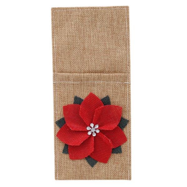 

christmas wedding decorative tableware knife fork covering bag home decor silveware holders pocket dinner decor