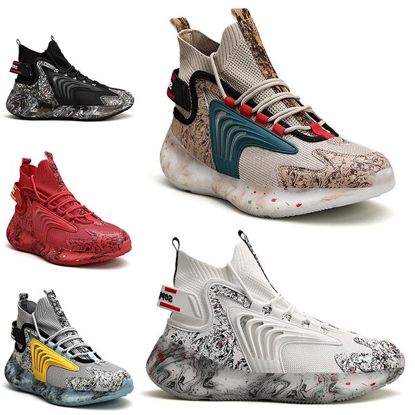 

2021 non-brand fashion men running shoes outdoor mens trainers triple black triple white cool grey all red sports sneakers color #4 40-47