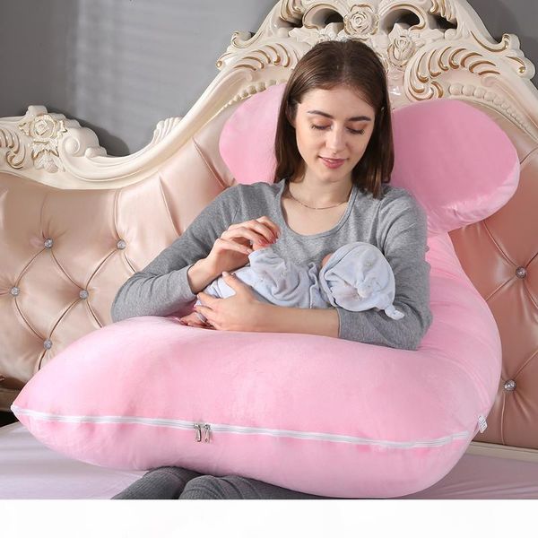 

70*130 cm big size pure cotton fabric multifunction pregnancy pillow case cotton comfort soft cover u-type for maternity women