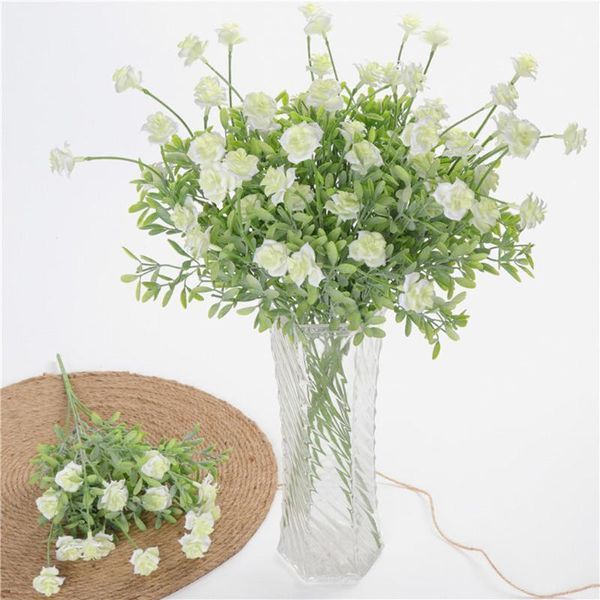 

artificial fake flower rose bridal bouquet for home wedding party arrangement diy artificial flowers simulation decorations1