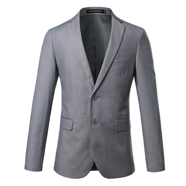 

men formal suit jacket asia size s - 4xl business wedding men blazer coats autumn new gray suit1, White;black