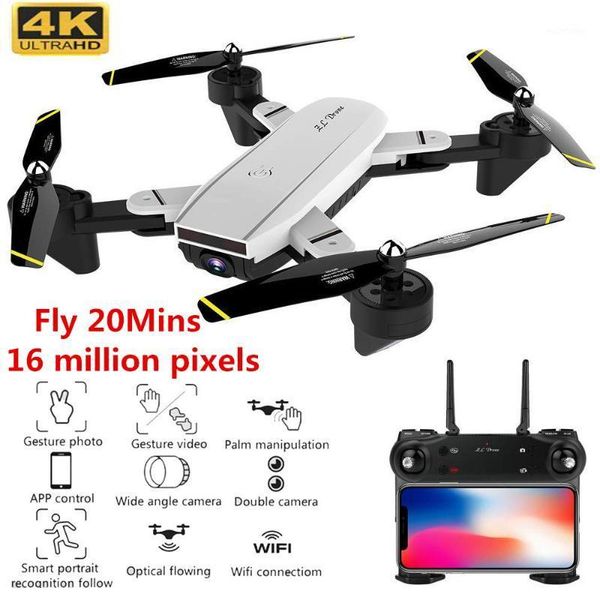 

professional foldable drone with double camera 4k 1080p 720p wifi fpv wide angle optical flow rc quadcopter helicopter1