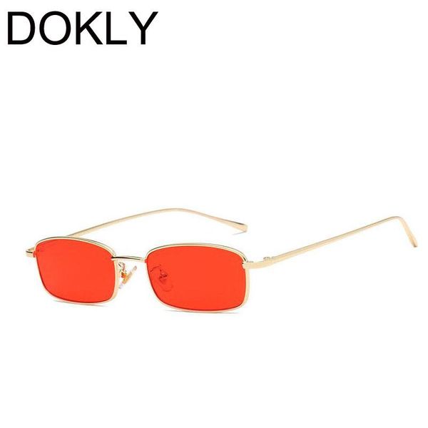 

sunglasses dokly 2021 fashion square women prevent bask glasses alloy frame brand design red, White;black