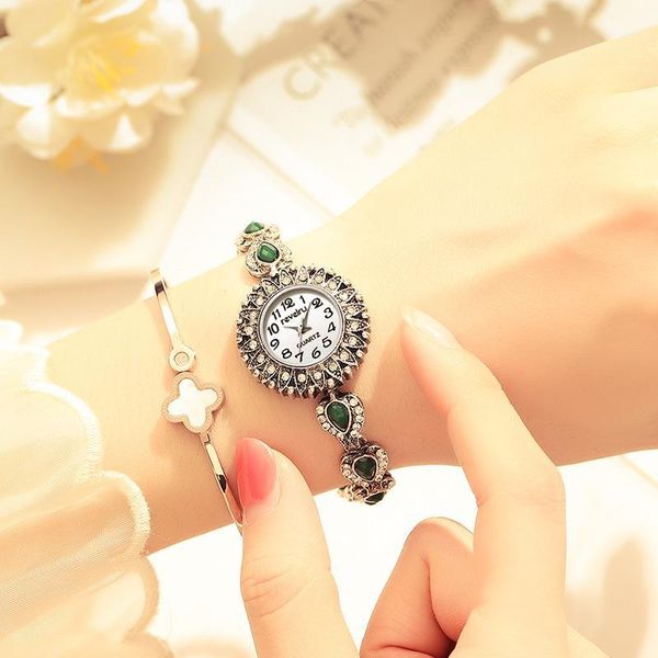 

wristwatches women watches luxury small dial bracelet watch steel retro ladies quartz fashion casual dress watch1, Slivery;brown