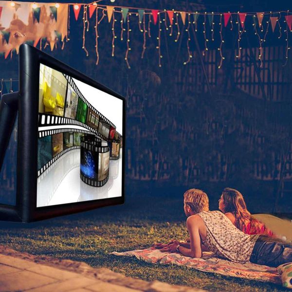 

projection screens hd 200 inch 16:9 infltable screen for 3d led dlp projector motorized hiquality 6x4m
