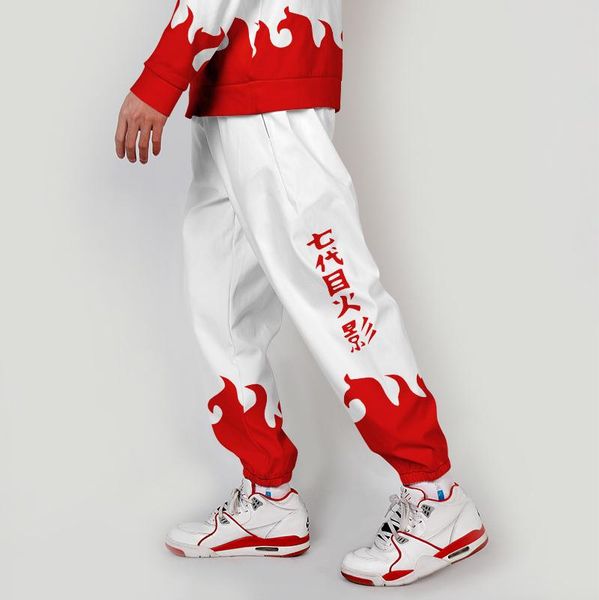 

anime naruto jogger men streetwear spring autumn sweatpants casual sweatpants harajuku pant fashion straight loose mid polyester, Black