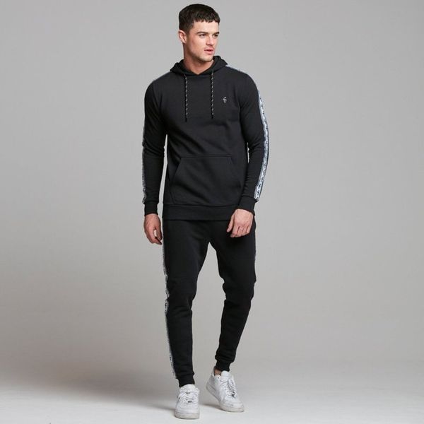 

fitness new muscle brothers men's outdoor sweater autumn running training set, Gray