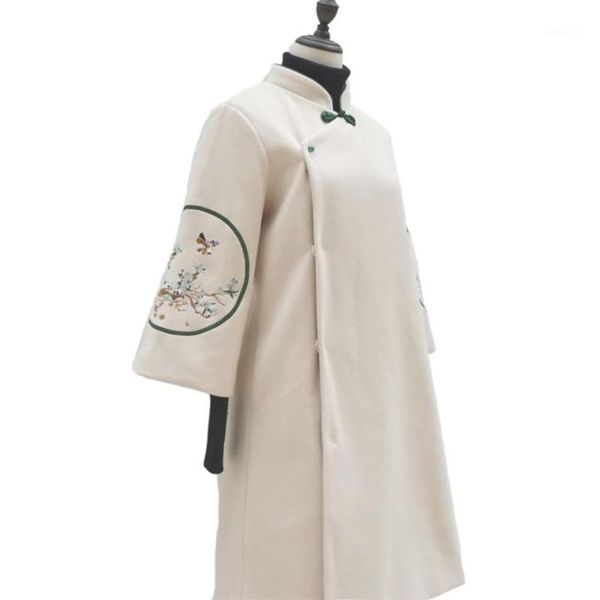 

2020 plus size handmade button women coat winter new chinese style jacket warm thick outdoor mandarin collar tang overcoat1, Black