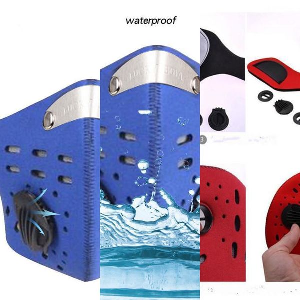 

half cycling mask face filter two pm2.5 carbon exhale valves camouflage dustproof anti pol6dkq z3x5