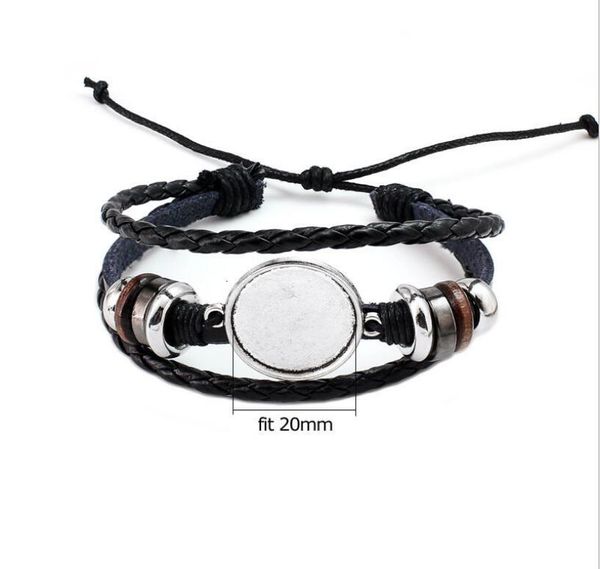 

layer bangle multi fashion leather bracelet jewelry diy blank baseps1451