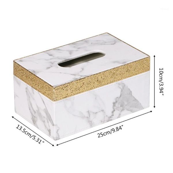 

marble golden rim tissue box deskpaper towel holder napkin storage container 875a1