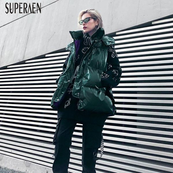 

superaen cotton warm vest coats female winter new 2019 hooded pluz size vest women solid color casual thick women clothing1, Black;white