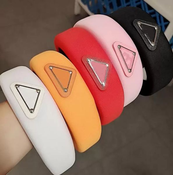 

designer luxury sponge headbands hair bands for women girl brand elastic letter p headband sports fitness headband head wrap, Silver