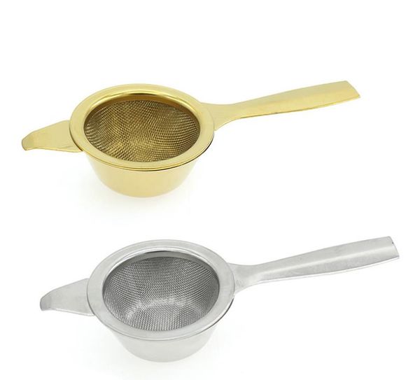 Edelstahl Tee-Ei Tragbares Teesieb Gold Siliver Mesh Infuser Teefilter Siebe Küchenwerkzeuge SN4940