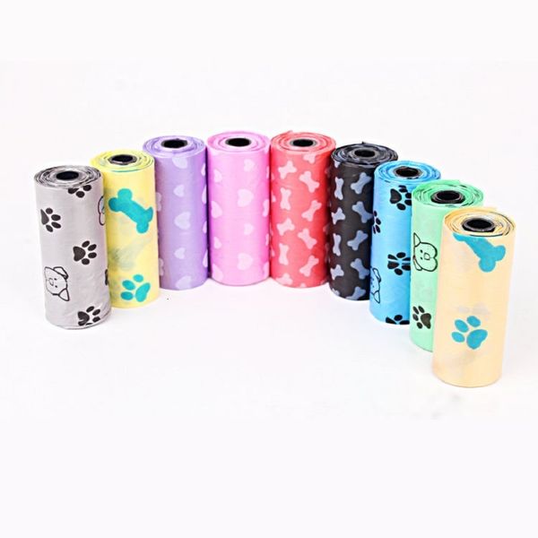

supplies dog poop bags biodegradable 150 rolls pet multiple color for waste scoop leash dispenser dhl
