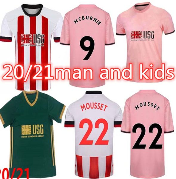 

man and kids 20 21 mousset mcburnie lundstram fleck soccer jerseys berge 2020 2021 football shirt norwood sharp jersey, Black