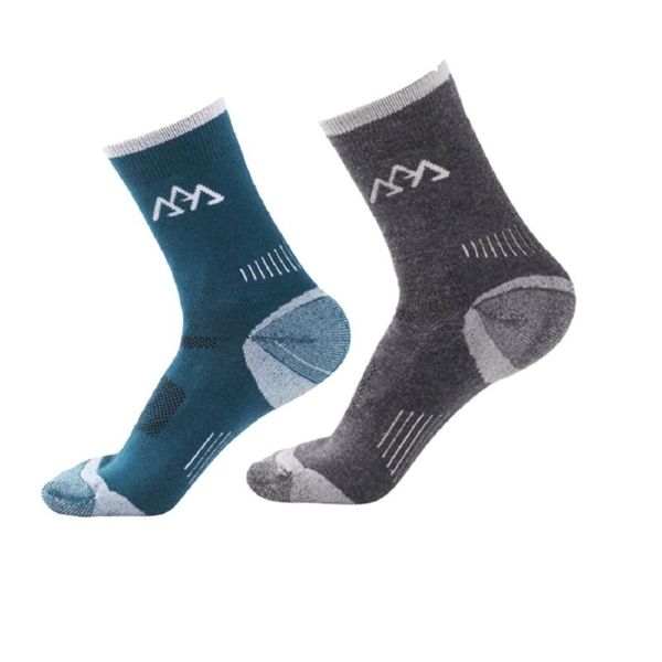 

sports socks 2 pairs/lot wool sock men women outdoor warm sport travelling male hiking quick-drying feet breathable cycling, Black