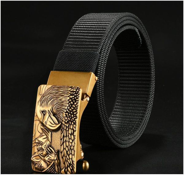 

new men's casual tactical waistband matic checkoff animal patterns buckle belt extended edition nylon woven women b jllekt, Black;brown