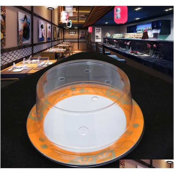 

plastic lid for sushi dish buffet conveyor belt sushi reusable transparent cake dish cover restaurant acc jllxcn allguy