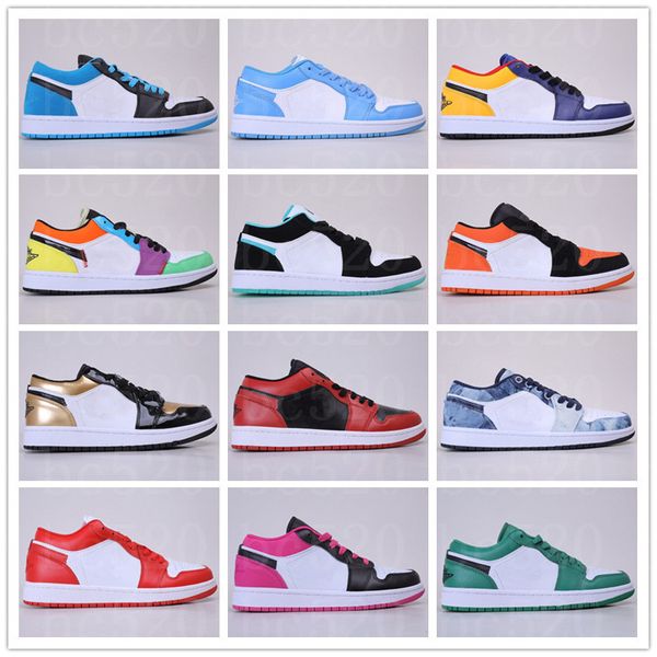 

new jumpman mens 1 low skateboard shoes 1s basketball shoes fashion multicolor women retro athletics sports trainers de