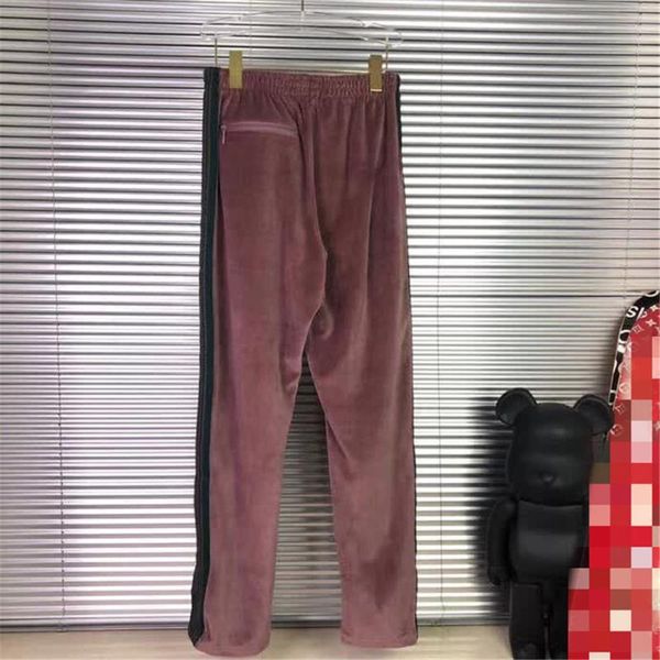 

quality velvet needles pants streetweart velvet needles awge sweatpants men women grey awge sweatpants, Black