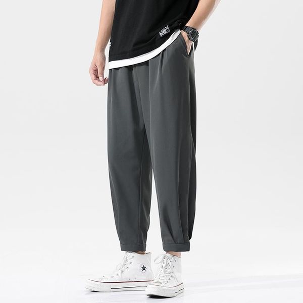 

streetwear harem pants men elastic waist punk pants 2020 new casual fitness jogger men hip hop trousers dropshipping1, Black