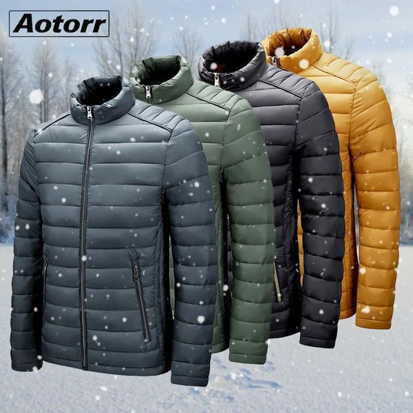 

men parka cotton padded winter jacket coat mens casual warm stand jacket solid color zipper thick coat men down parka plus size1, Black