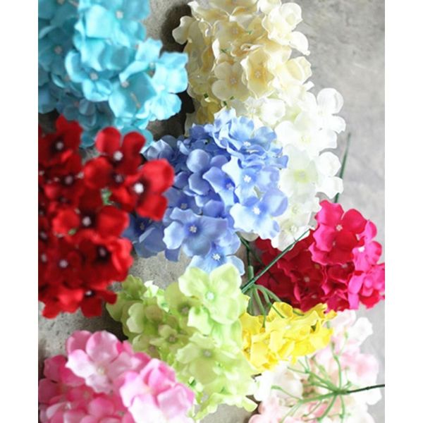 

new design artificial silk hydrangea flower head wedding bouquet decoration or diy production backdrop with flowe jlldma soif