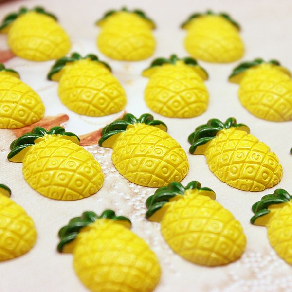 

pineapple miniature charms diy resin miniature fruit model faux food pendants with loop for necklace bracelet earrings making crafts 122394